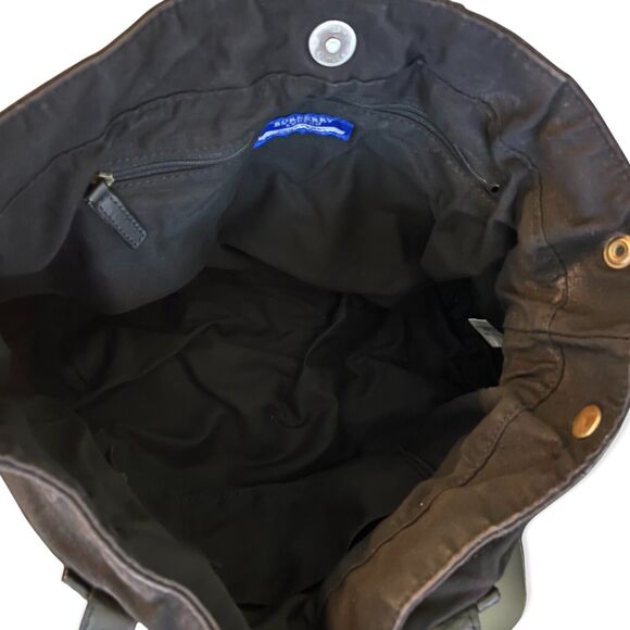 Burberry Black Large Side Snap With Strap Rivet Tote Purse - Picture 8 of 10